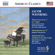 J Weinberg - Piano Concerto No. 2 / String Quartet Op. 55 / Shabbat Baaretz | Naxos - American Classics 8559457
