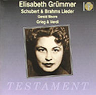 Elisabeth Grummer - Schubert & Brahms Lieder | Testament SBT1086