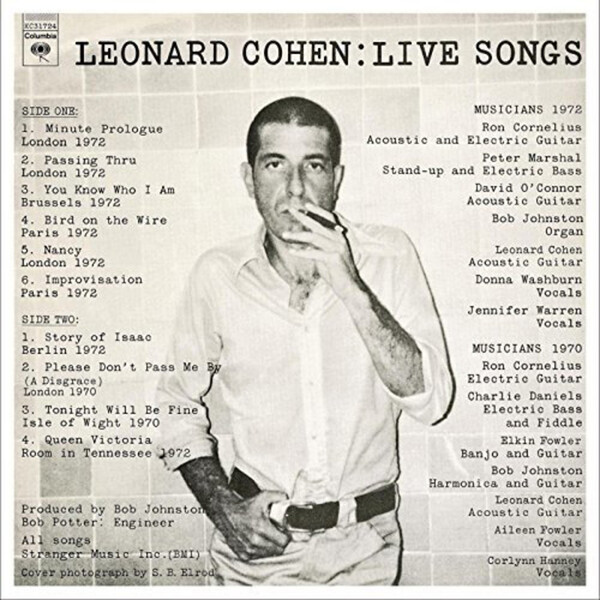 Live Songs - Leonard Cohen | Sony 88985435341