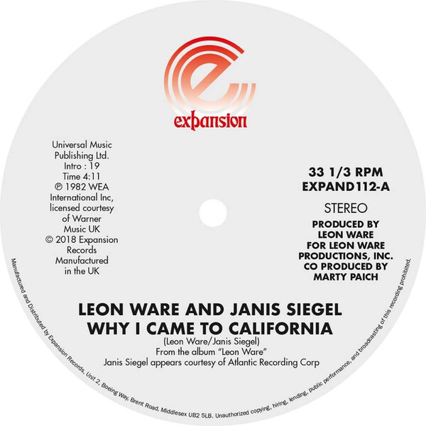 Why I Came to California - Leon Ware & Janis Siegel