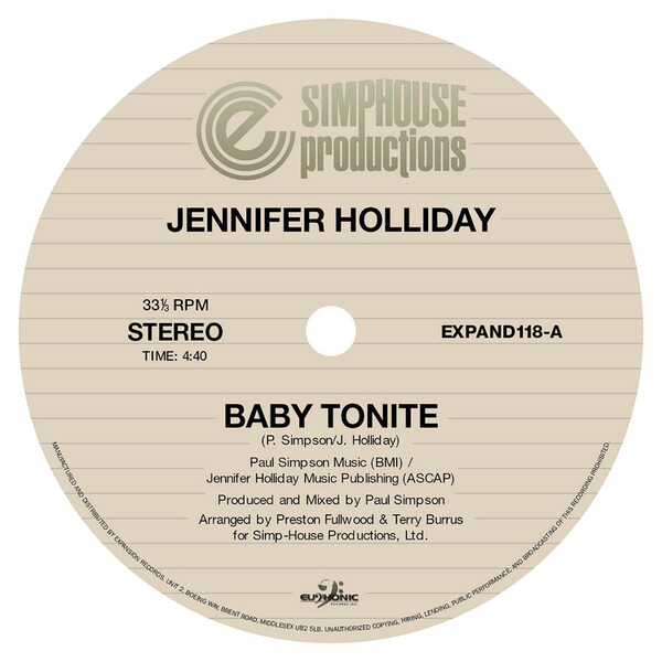 Baby Tonite - Jennifer Holliday